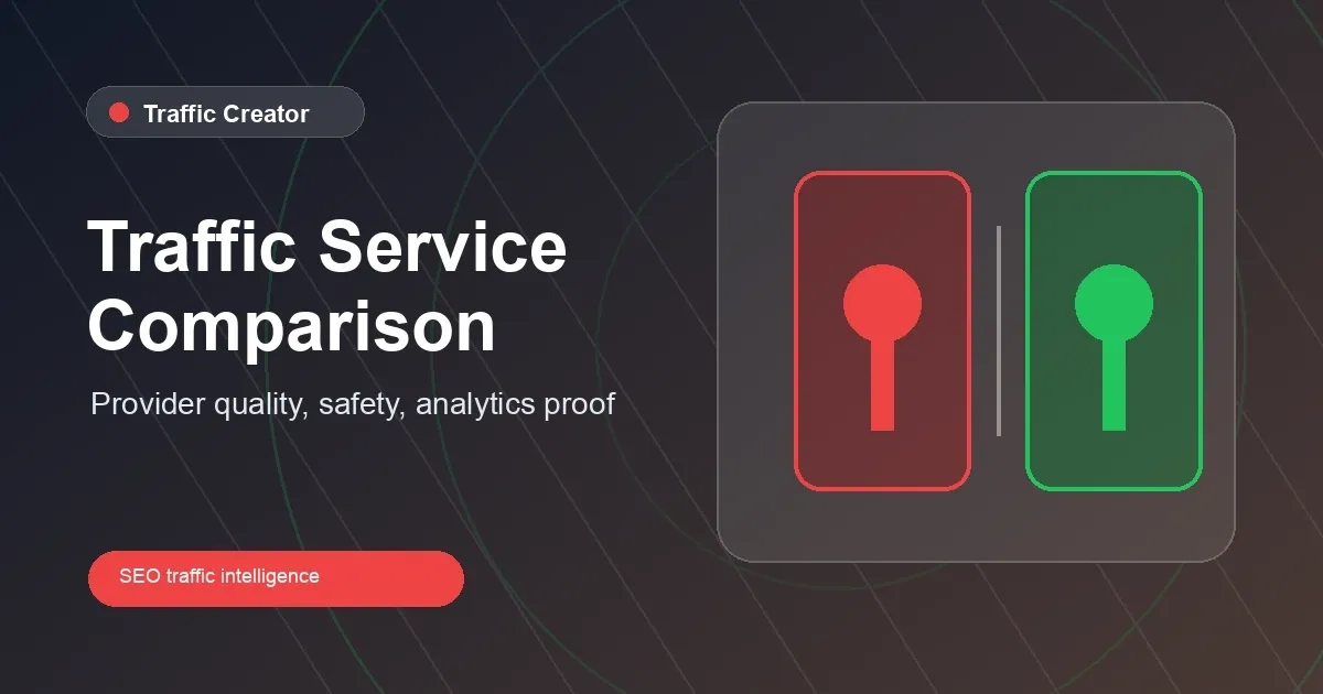 Traffic services comparison dashboard with source labels and QA checks